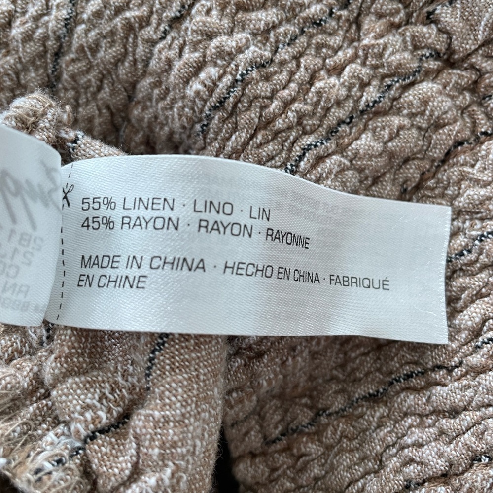 Linen Blend Tan Jacket - Picture 8 of 8